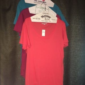 Three colored shirts