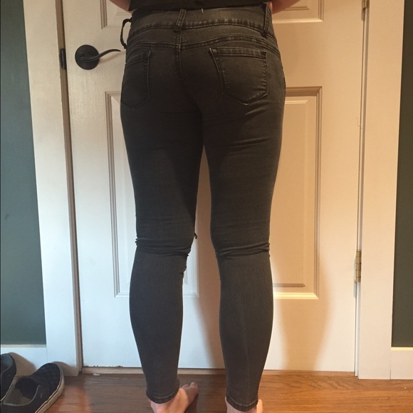 *SALE*European boutique jeans with knee holes - Picture 2 of 3