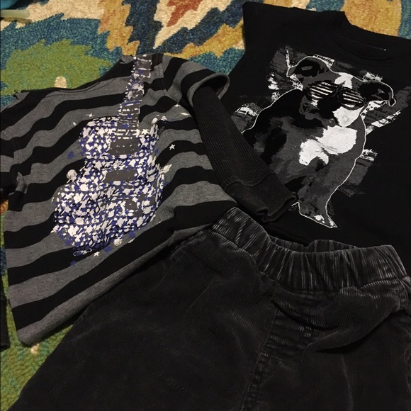 Lot of 3. 18 Mo. Corduroy Black Pants, Onzie, Tee