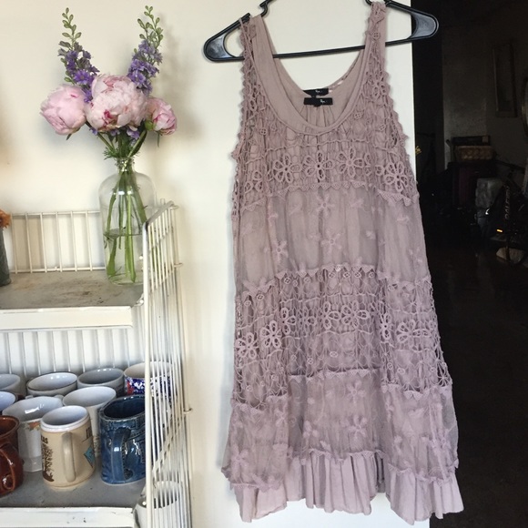 lace + mauve dress