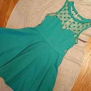 Coincidence & Chance Green Polka Dot Fit and Flare