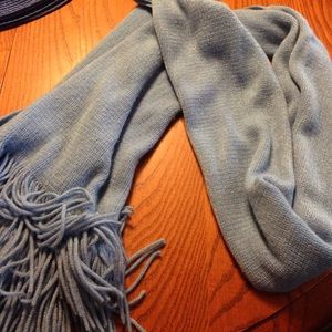 Baby blue knit scarf