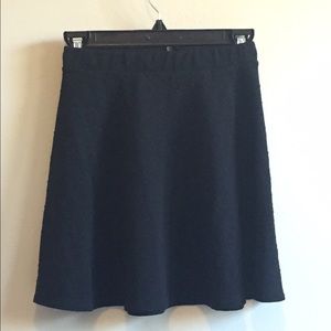 Black textured skater skirt