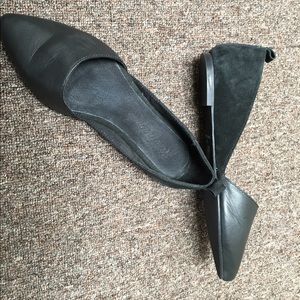 Free People leather & suede black flat 7