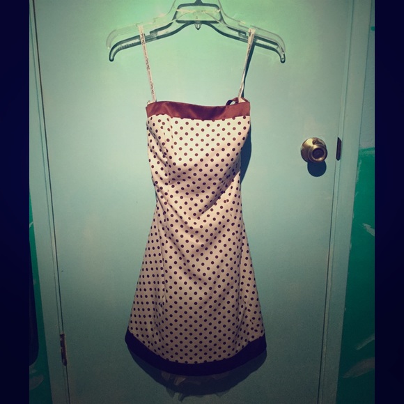Niki Livas Dresses & Skirts - cream & brown formal dress