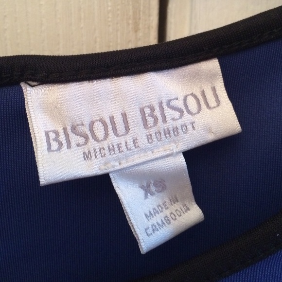 Bisou Bisou Black n blue peplum - Picture 2 of 3