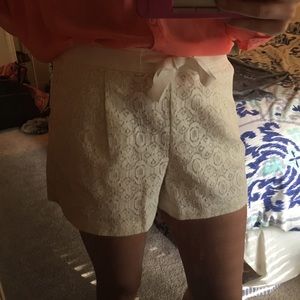 Loft Lace Cream Shorts