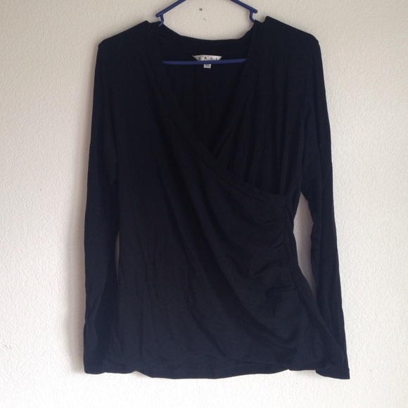 CAbi Faux Wrap Top