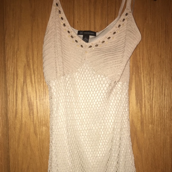 Beige Mesh INC Dress