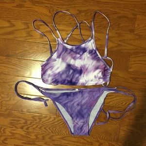 Tye dye halter bikini set