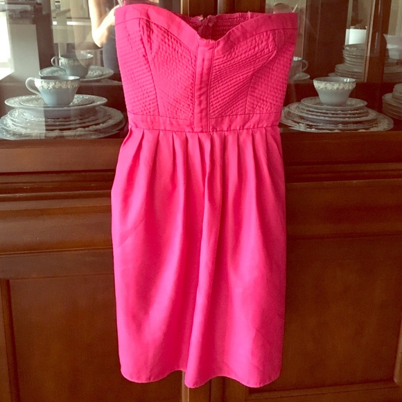 Hot Pink Devlin Dress Strapless Dress Size Small S
