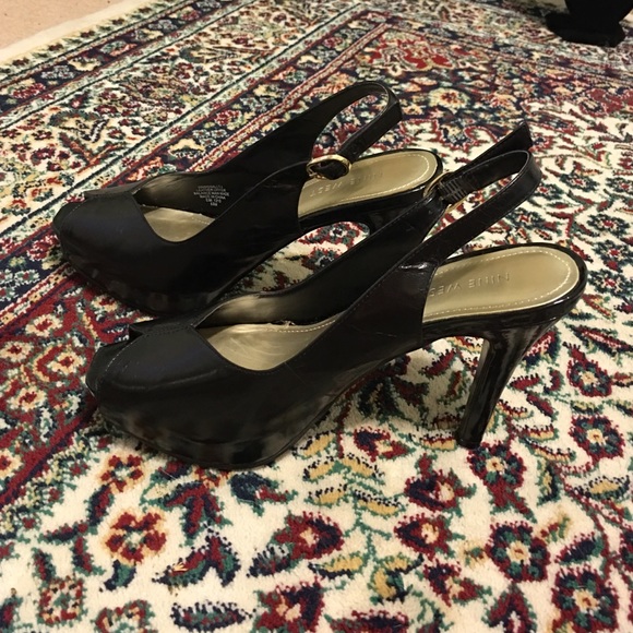 Black Peep Toe Heels