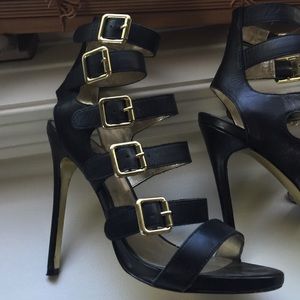 Bebe strappy buckled heels