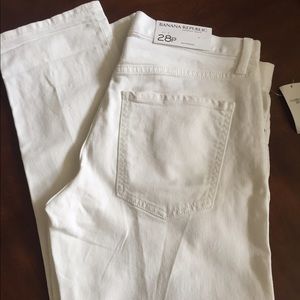 Banana Republic White Jeans