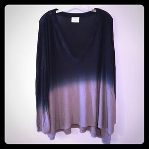 Ombre V Neck Sweater
