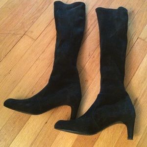 Stuart Weitzman black suede boots