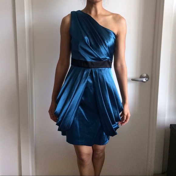 Lulu's one shoulder peplum dress