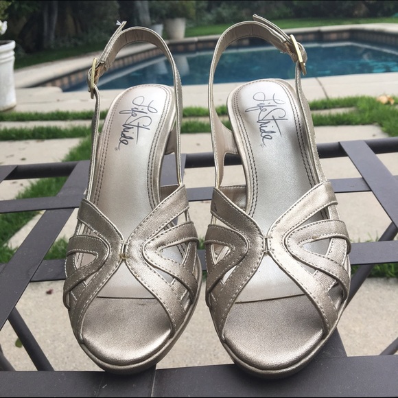 Life Stride Veranda Gold Heel
