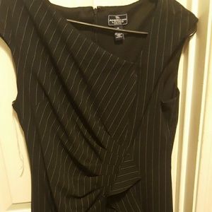 Black pinstripe dress