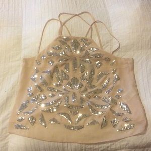 H&M dressy crop top