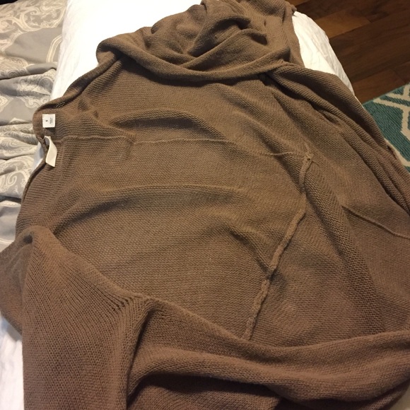 Brown crop cardigan