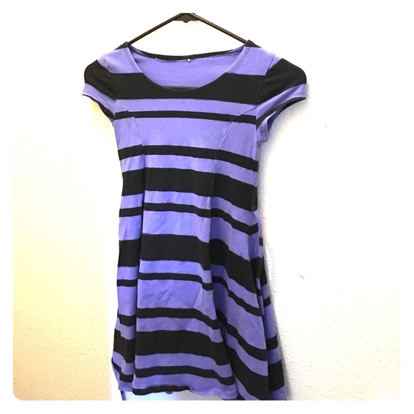 Justice purple and black fit and flare dress