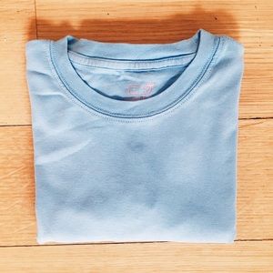 Light Blue Vineyard Vines Tee and navy blue vest