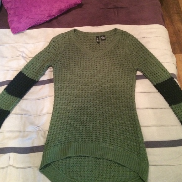 Green and navy sweater brand new worn once