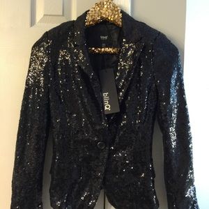 Black sequins blazer