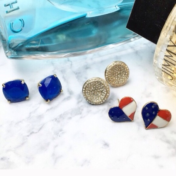 🇺🇸American Flag Heart Stud Earrings