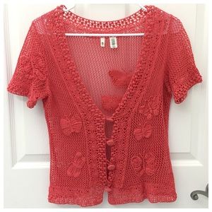 Anthropologie Graceful Flight Cardigan Butterflies