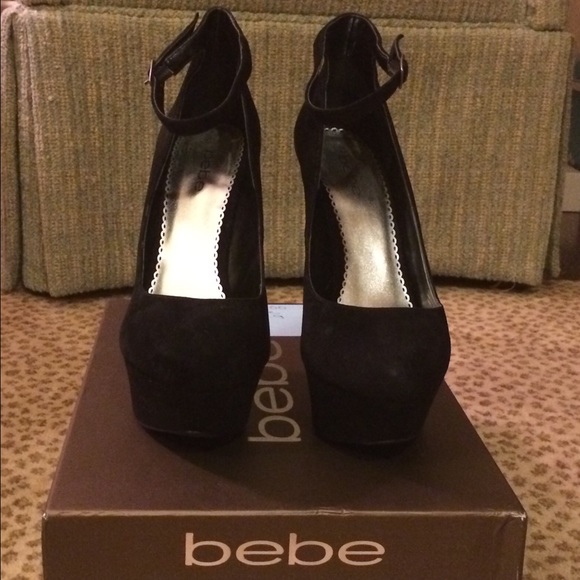 bebe black suede platform pumps - Picture 4 of 4