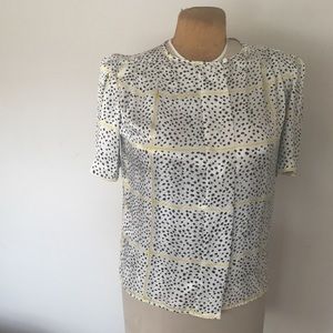 Vintage Black/White Polka Dot Blouse