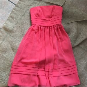 Coral David's Bridal Strapless Dress!!! 🌺