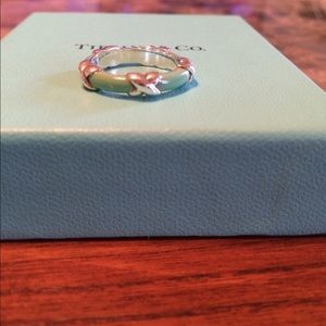*SOLD*Tiffany blue enamel ring size 7