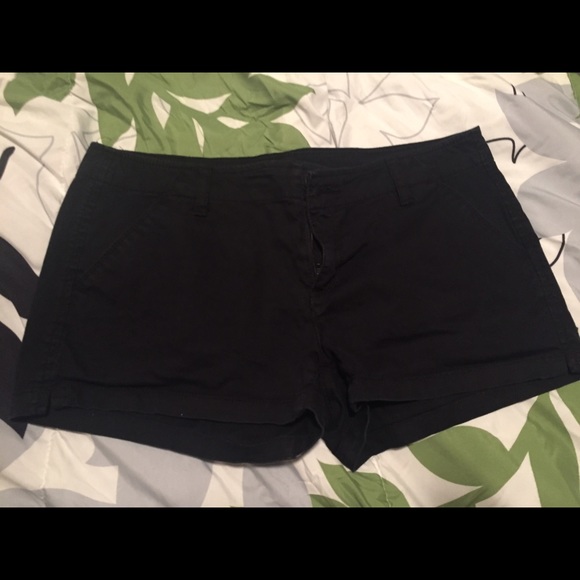Black chino shorts