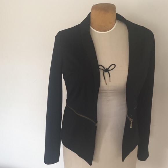 Black Zipper Blazer