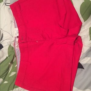 Red chino shorts never worn