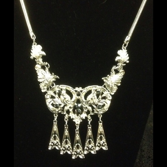 Silver-tone Statement Necklace