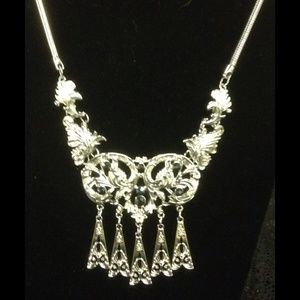Silver-tone Statement Necklace