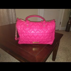 Betsey Johnson top handle tote with strap