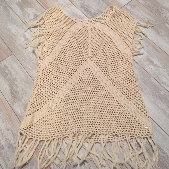 Rip Curl Open Macrame Top or Bathing Suit Cover Up
