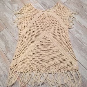 Rip Curl Open Macrame Top or Bathing Suit Cover Up