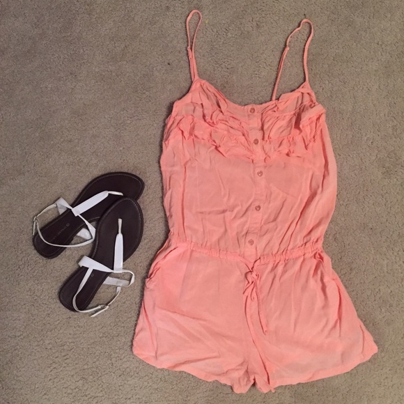 Coral Colored Summer Romper
