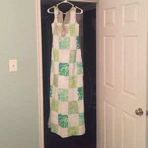 Lilly Pulitzer Janice Patchwork Maxi Sz 0