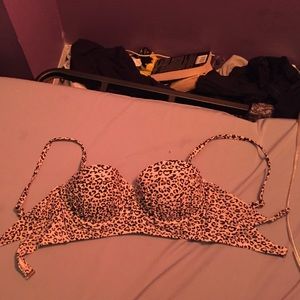 leopard print bikini top
