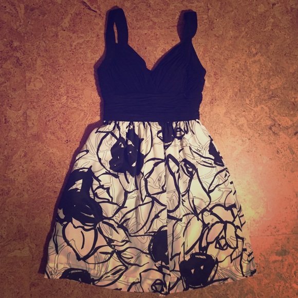 Black and white classic cocktail dress