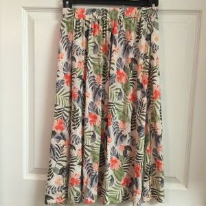Tropical Midi Skirt