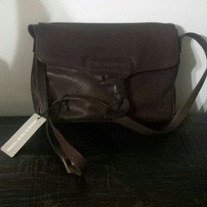JONES OF NEW YORK BROWN  LEATHER BAG