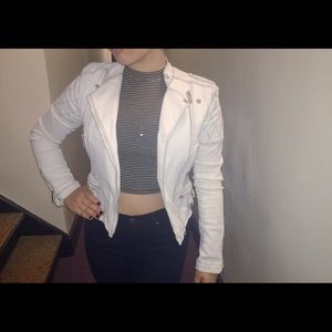 J Brand White Denim Jacket